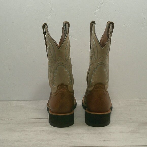 Ariat Fatbaby Heritage Western Cowgirl Brown Cream Leather Boots Size 7.5 B - Picture 7 of 11